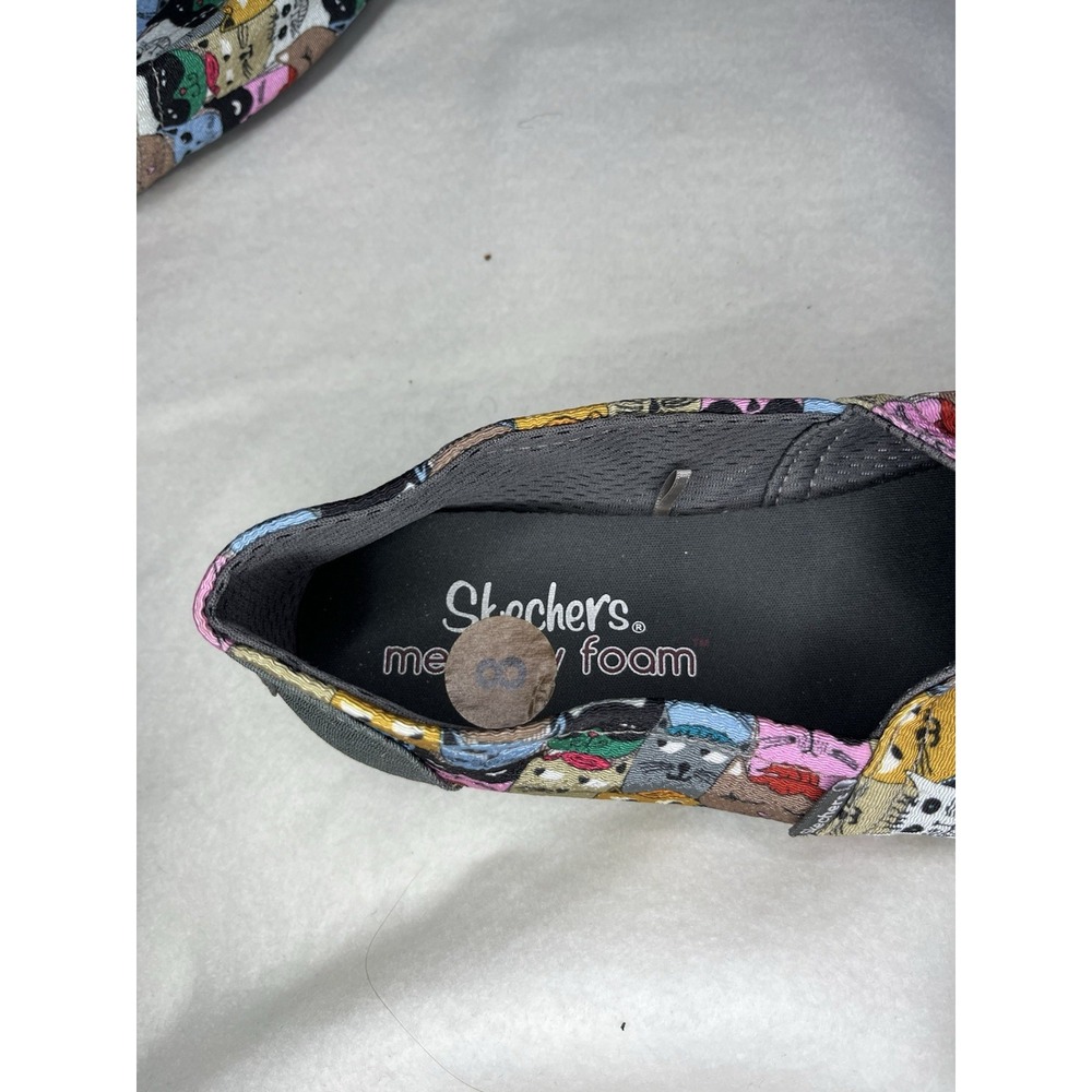 Sketchers Memory Foam Slip on Sketchers Women's 8 Cat Design - Picture 5 of 10